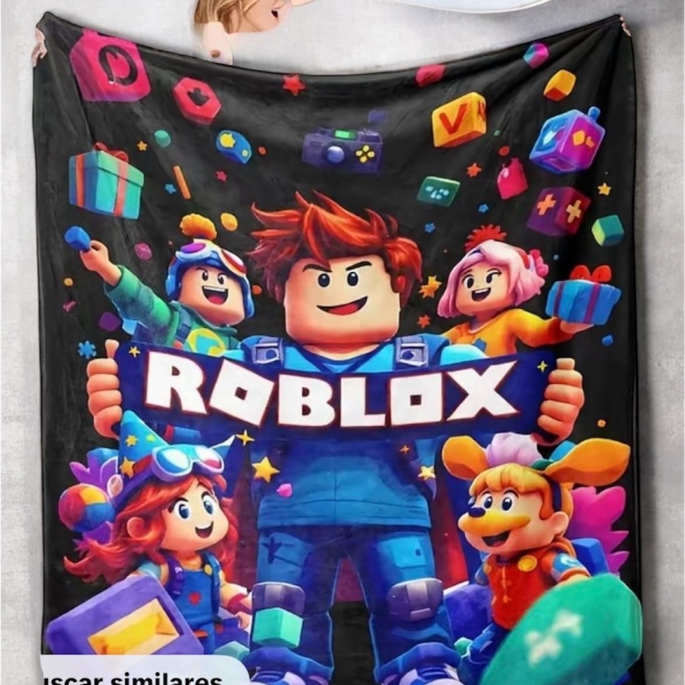 Kids Blanket - Black and Blue